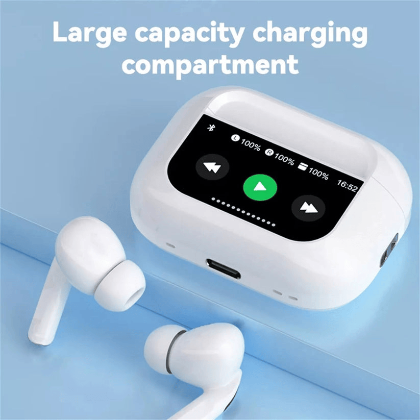 A9 Pro ANC/ENC Display Wireless Earbuds - With Free Cash on Delivery